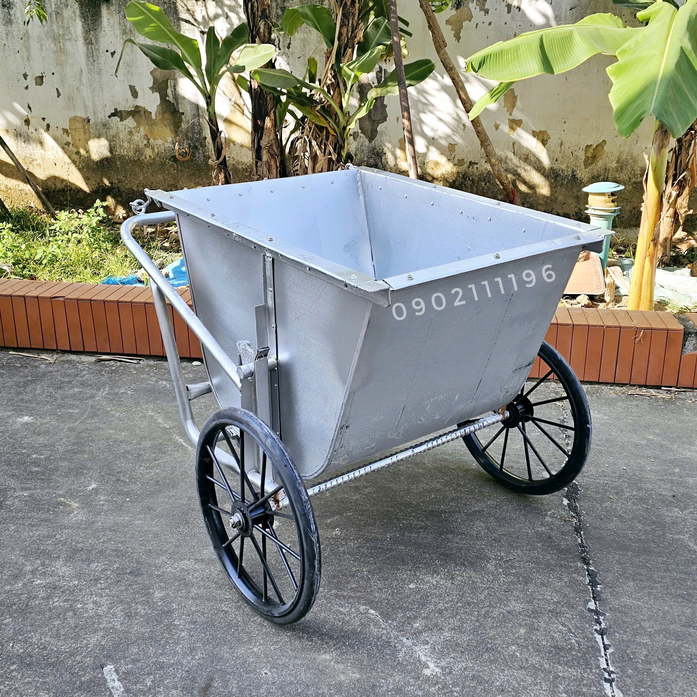Xe gom rác 400L tôn dày 1 ly